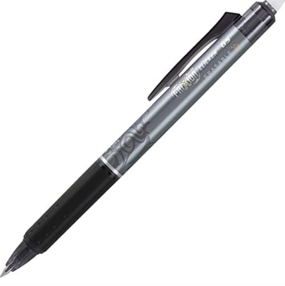 Pilot FriXion Black and Gray Erasable Pen Pack of 5 - Picture 1 of 2